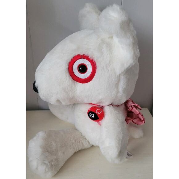 Bullseye Target Plush Dog w/Backpack 2023 Measures 16" Lady Bug on Strap - Picture 1 of 10